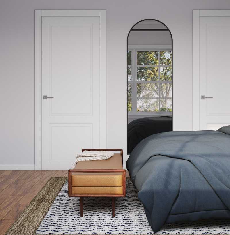 Bohemian, Midcentury Modern Bedroom Design by Havenly Interior Designer Camila