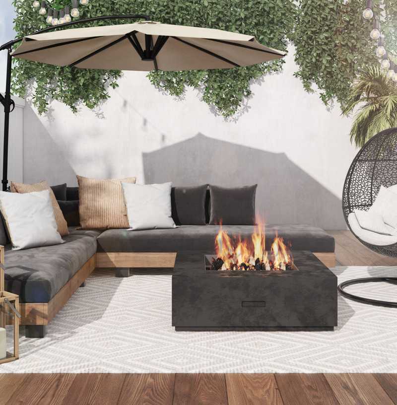 Modern, Midcentury Modern Outdoor Space Design by Havenly Interior Designer Veridiana