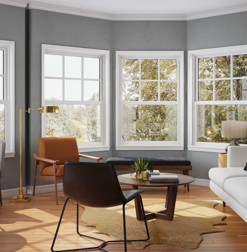 Midcentury Modern, Scandinavian Living Room Design by Havenly Interior Designer Carla
