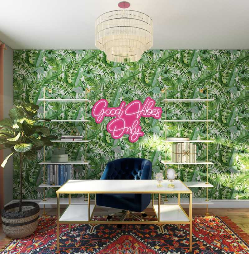 Preppy Office Design by Havenly Interior Designer Ingrid