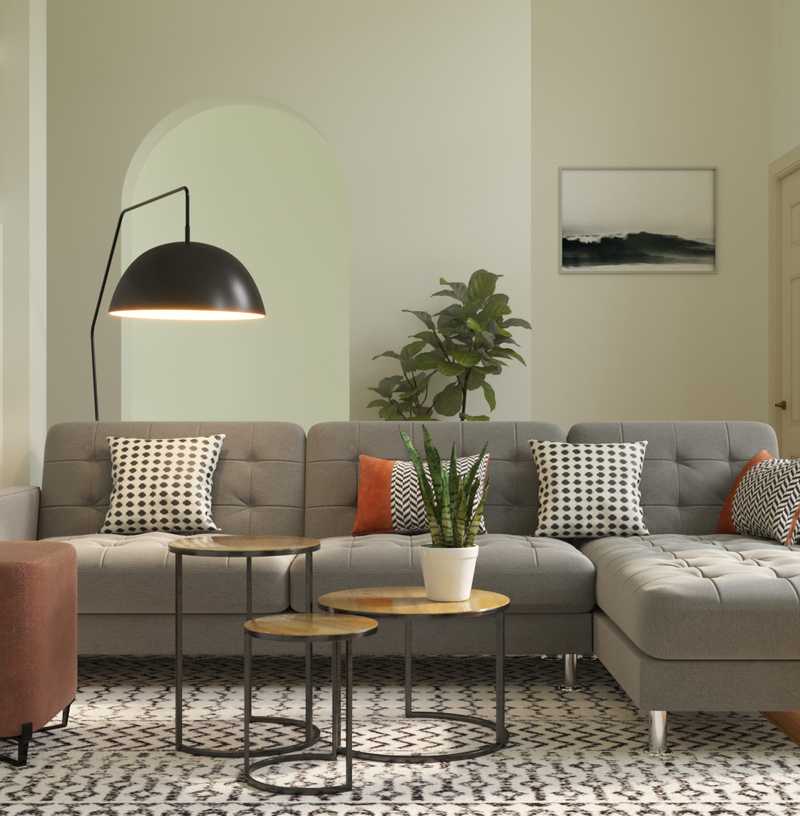 Contemporary, Modern Living Room Design by Havenly Interior Designer Xiaoxiao