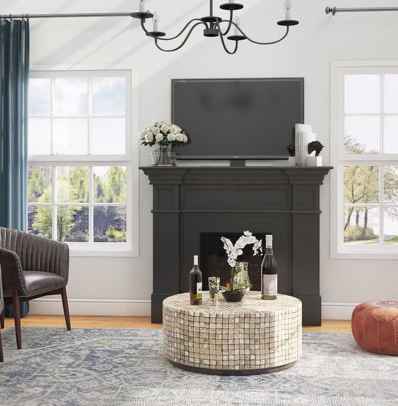 Classic, Classic Contemporary Living Room Design by Havenly Interior Designer Sara
