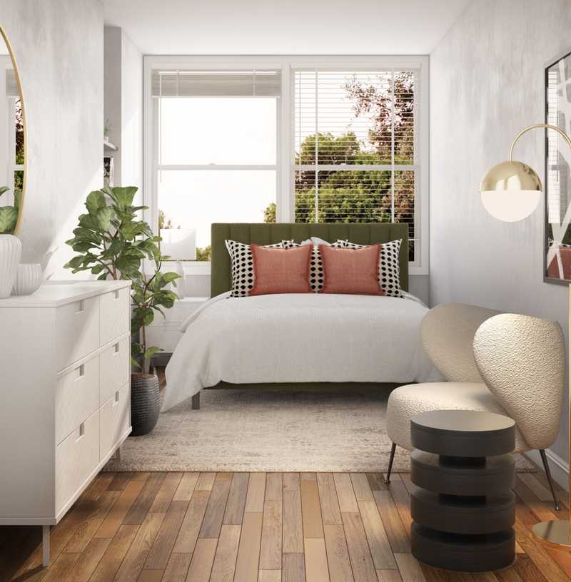 Midcentury Modern, Minimal Bedroom Design by Havenly Interior Designer Kylie