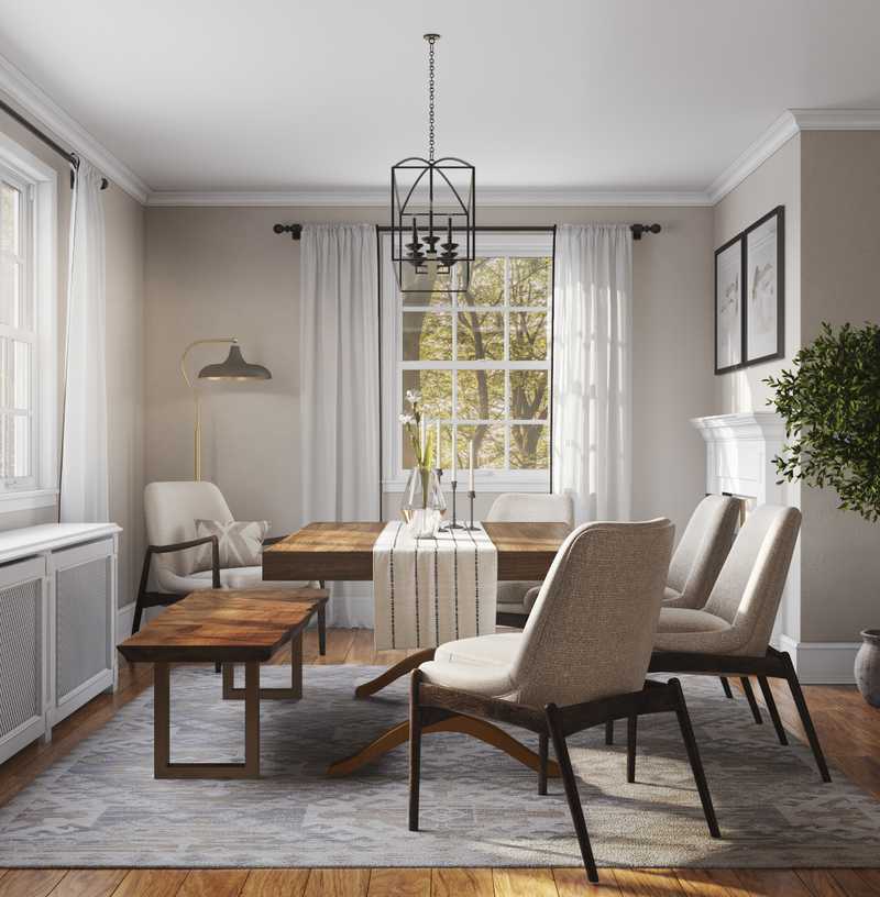 Contemporary, Modern, Classic, Transitional Dining Room Design by Havenly Interior Designer Emily