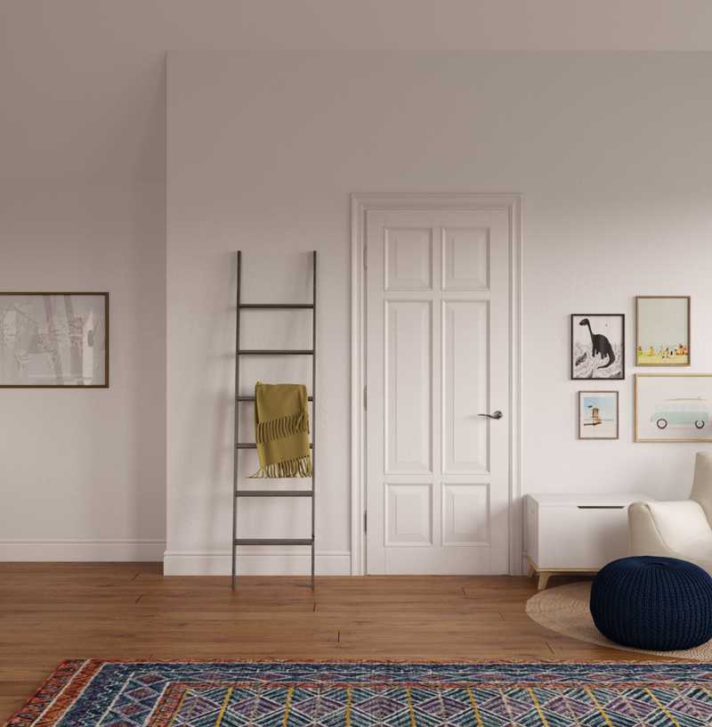 Bohemian, Coastal, Midcentury Modern Bedroom Design by Havenly Interior Designer Julia