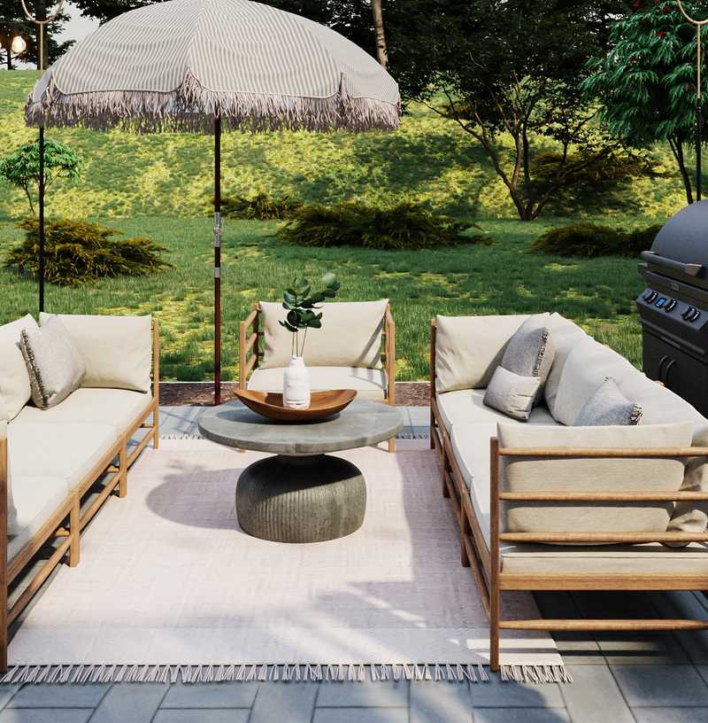 Modern, Bohemian, Minimal Outdoor Space Design by Havenly Interior Designer Freddi
