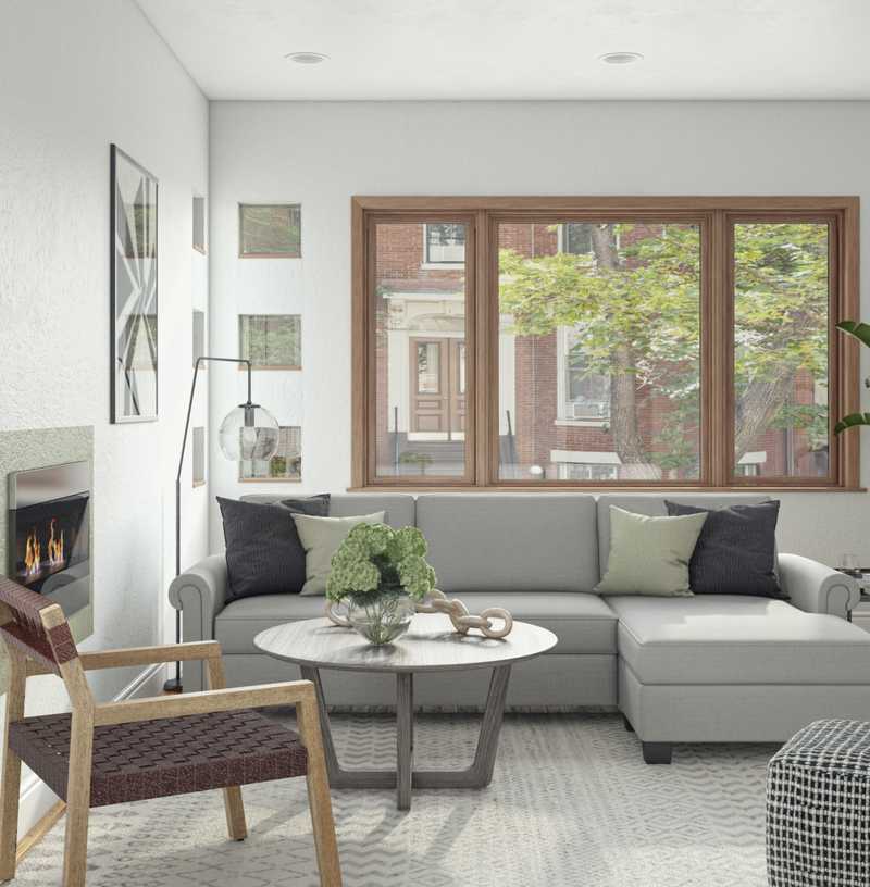 Midcentury Modern, Scandinavian Living Room Design by Havenly Interior Designer Gonzalo