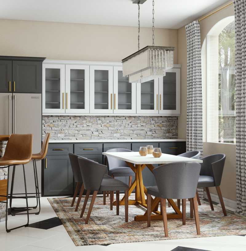 Transitional Dining Room Design by Havenly Interior Designer Jennifer