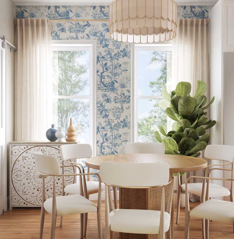 Coastal, Transitional Dining Room Design by Havenly Interior Designer McKenzi