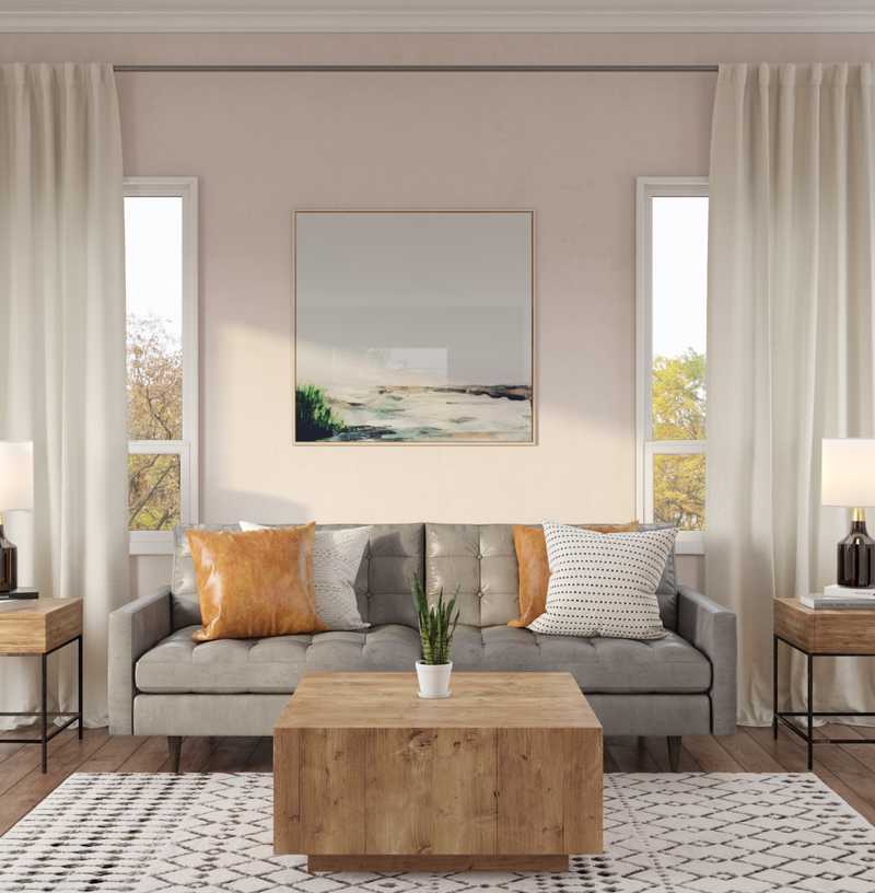 Midcentury Modern, Scandinavian Living Room Design by Havenly Interior Designer Caitlin