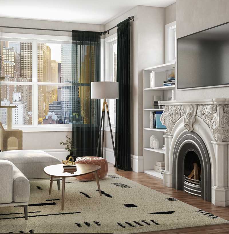 Transitional, Midcentury Modern, Scandinavian Living Room Design by Havenly Interior Designer Mariana