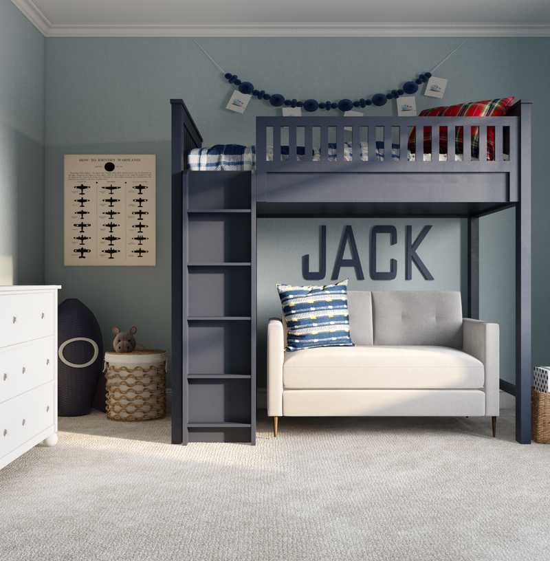 Classic, Farmhouse, Preppy Bedroom Design by Havenly Interior Designer Marisa