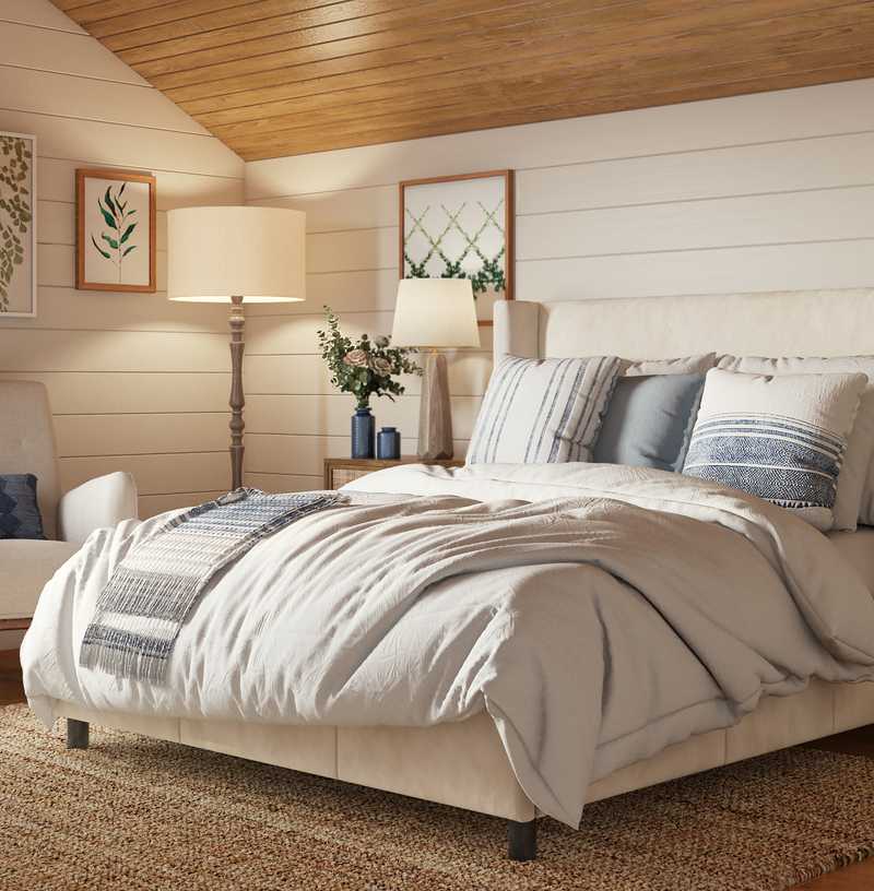 Bohemian, Coastal, Farmhouse Bedroom Design by Havenly Interior Designer Sarice