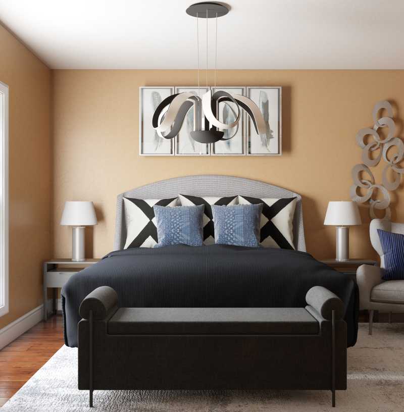 Modern, Midcentury Modern Bedroom Design by Havenly Interior Designer Rebecca