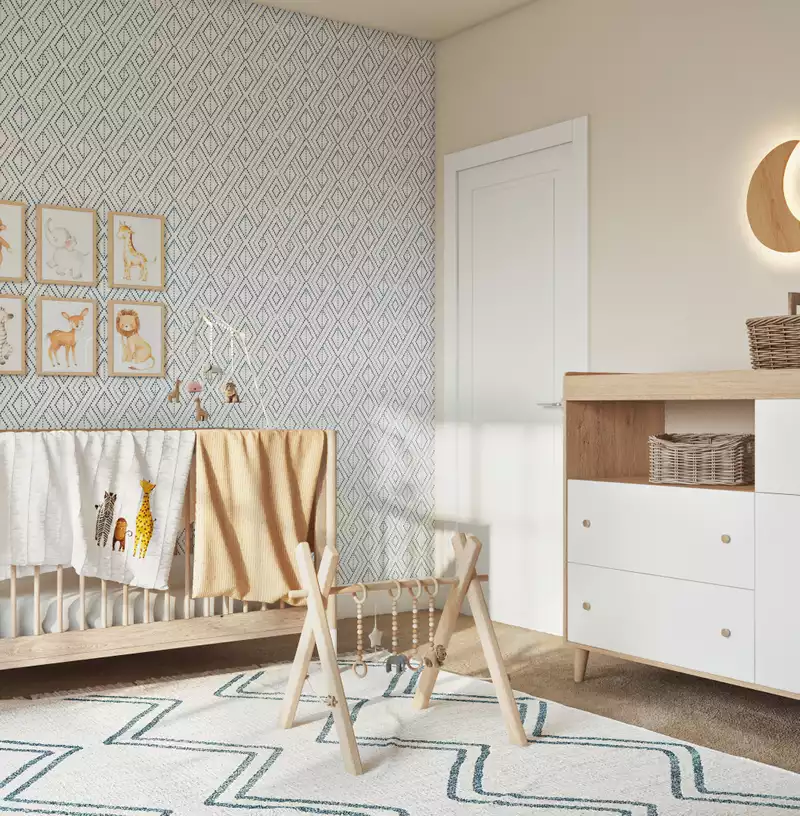 Eclectic, Bohemian, Midcentury Modern Nursery Design by Havenly Interior Designer Julia