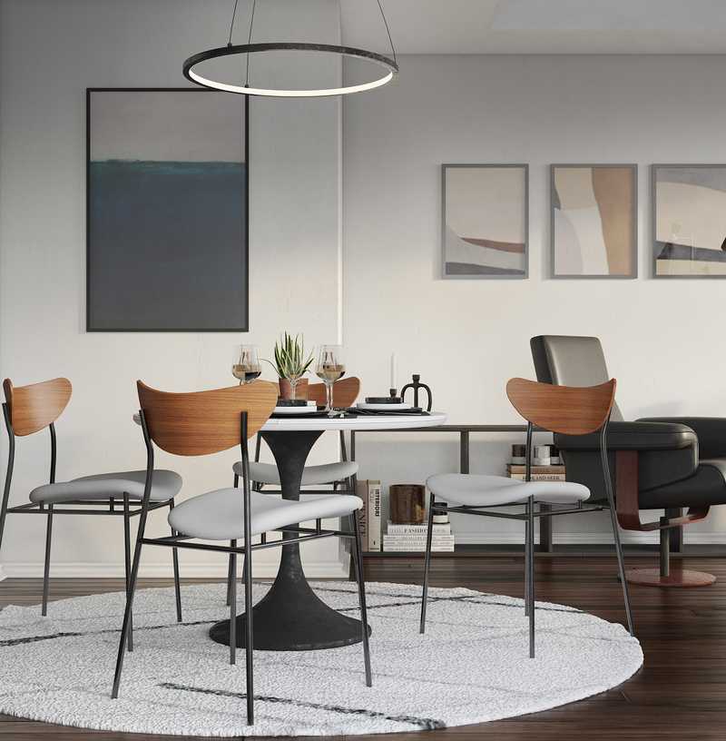 Modern, Industrial, Midcentury Modern Dining Room Design by Havenly Interior Designer Lena