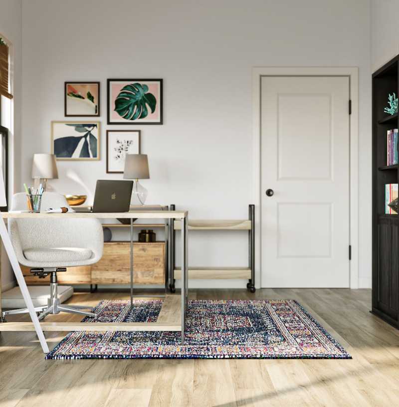 Coastal, Farmhouse Office Design by Havenly Interior Designer Gabrielle