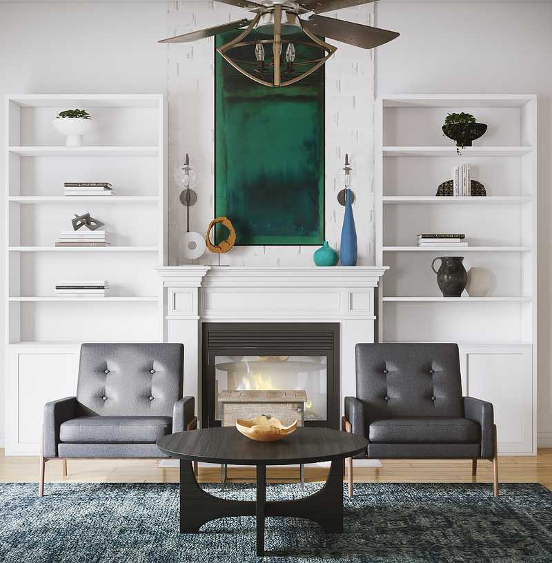 Contemporary, Farmhouse Living Room Design by Havenly Interior Designer Freddi