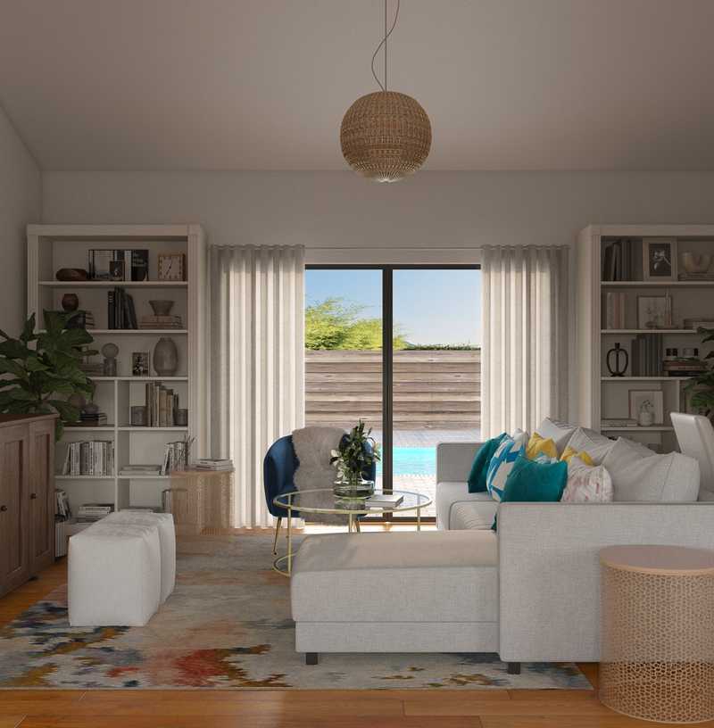 Modern, Glam, Midcentury Modern, Preppy Living Room Design by Havenly Interior Designer Stephanie