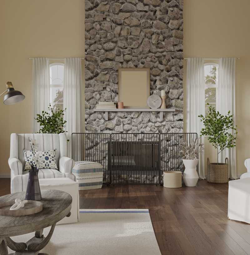 Contemporary, Coastal, Traditional, Farmhouse Living Room Design by Havenly Interior Designer Laura