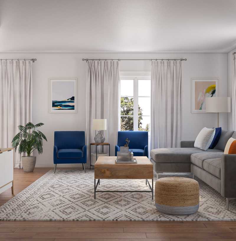Midcentury Modern, Scandinavian Living Room Design by Havenly Interior Designer Stephanie