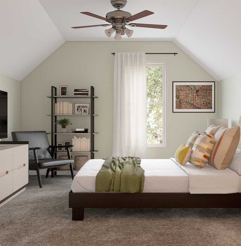 Bohemian, Midcentury Modern, Scandinavian Bedroom Design by Havenly Interior Designer Carla