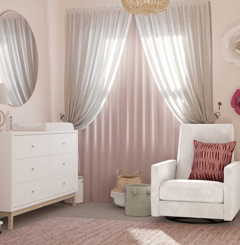 Modern, Bohemian, Midcentury Modern Nursery Design by Havenly Interior Designer Carla