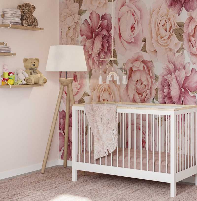Modern, Bohemian, Midcentury Modern Nursery Design by Havenly Interior Designer Carla