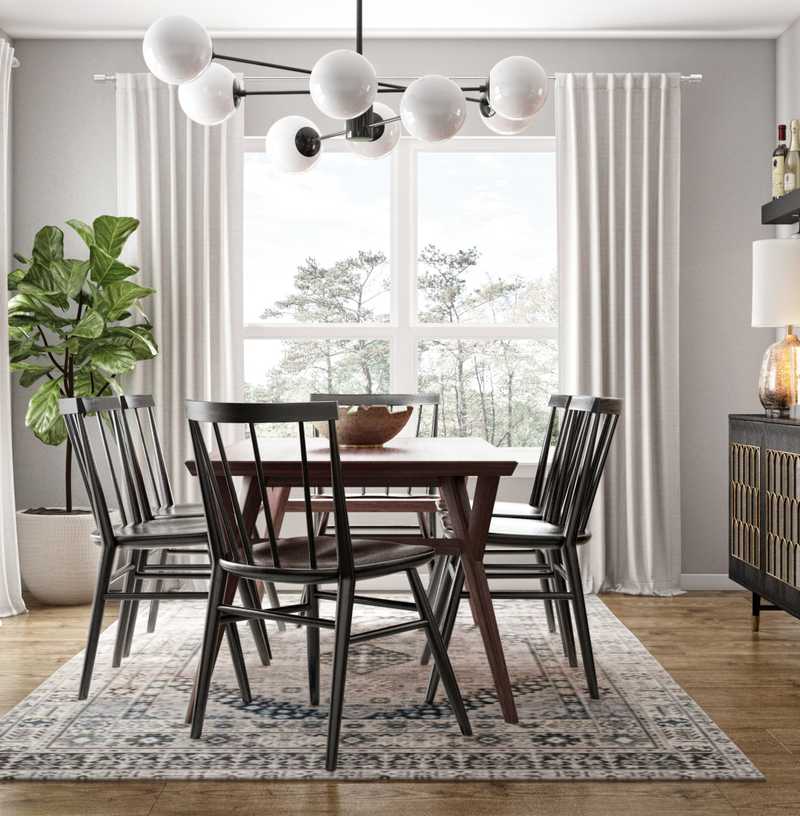 Contemporary, Farmhouse Dining Room Design by Havenly Interior Designer Courtney