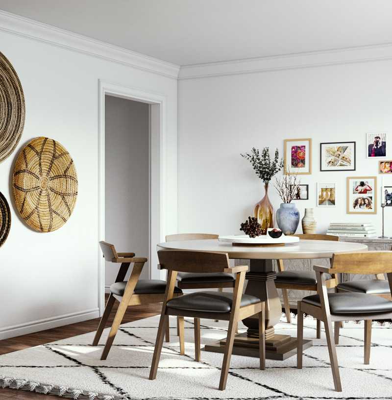 Modern, Bohemian, Farmhouse Dining Room Design by Havenly Interior Designer Carla