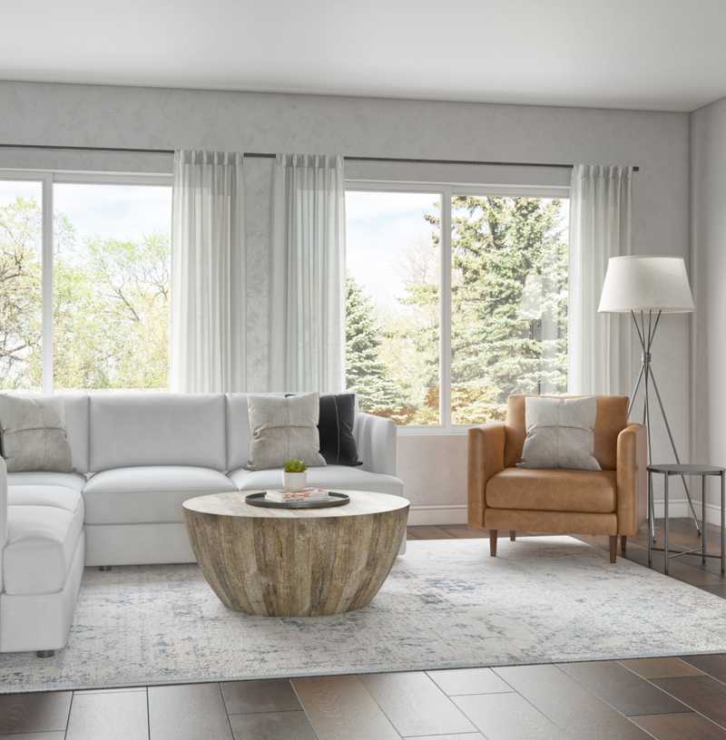 Contemporary, Traditional, Farmhouse Living Room Design by Havenly Interior Designer Jacqueline