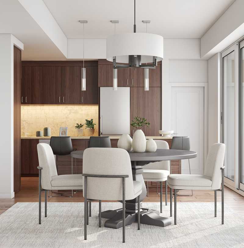 Modern, Bohemian, Midcentury Modern Dining Room Design by Havenly Interior Designer Jennifer