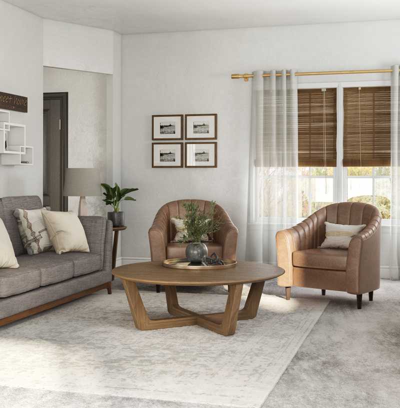 Farmhouse, Rustic Living Room Design by Havenly Interior Designer Briana