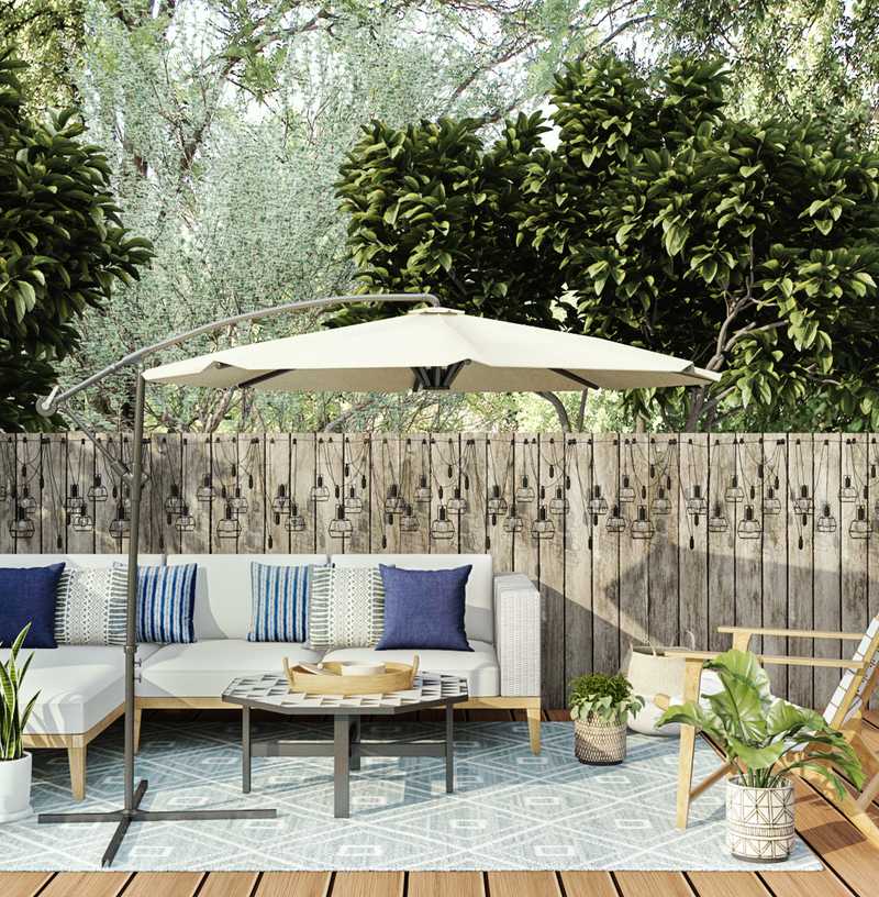Bohemian, Midcentury Modern Not Sure Yet Design by Havenly Interior Designer Priscila