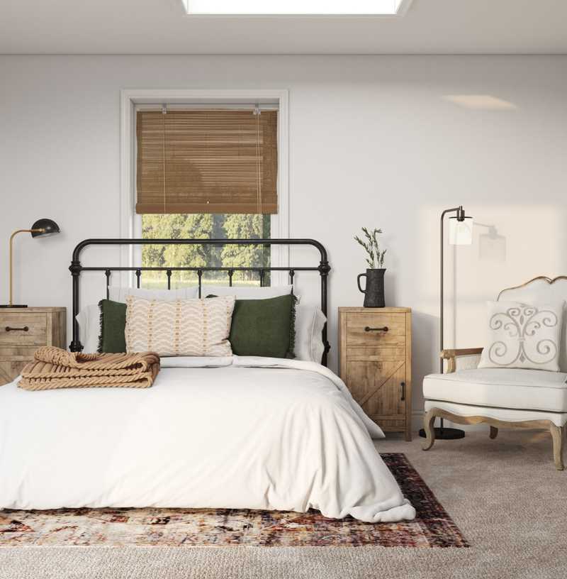 Rustic, Transitional, Vintage Bedroom Design by Havenly Interior Designer Marisa