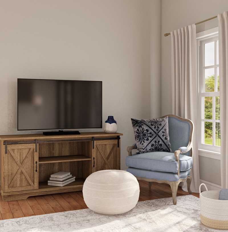 Farmhouse, Transitional Living Room Design by Havenly Interior Designer Alyssa