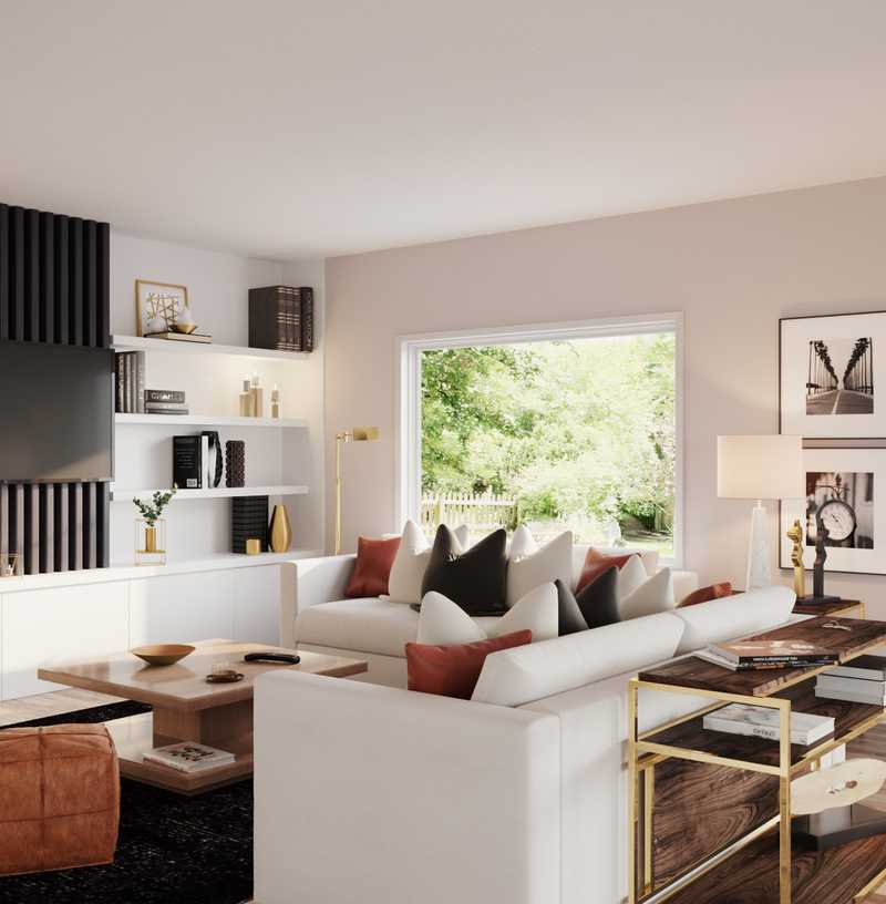 Contemporary, Modern Living Room Design by Havenly Interior Designer Anny