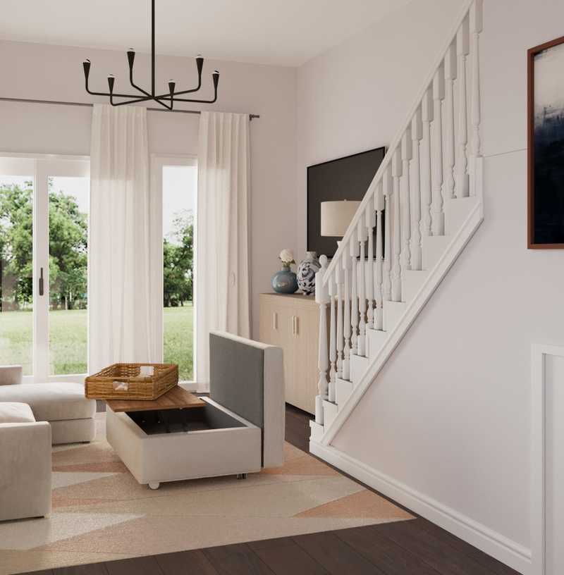 Contemporary, Modern, Coastal Living Room Design by Havenly Interior Designer Julia