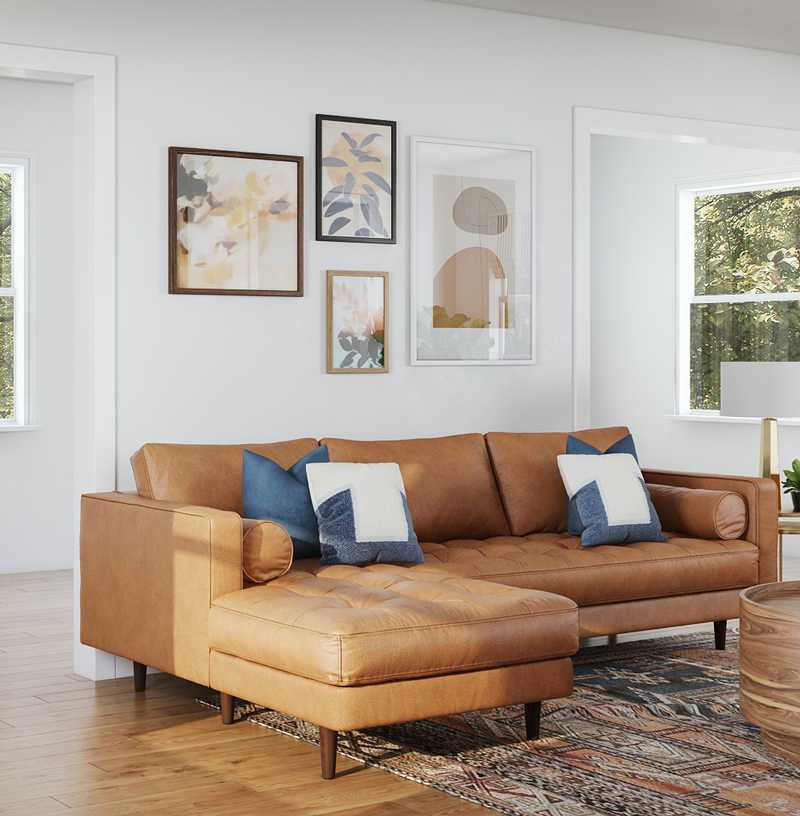 Modern, Bohemian, Midcentury Modern Living Room Design by Havenly Interior Designer Briana