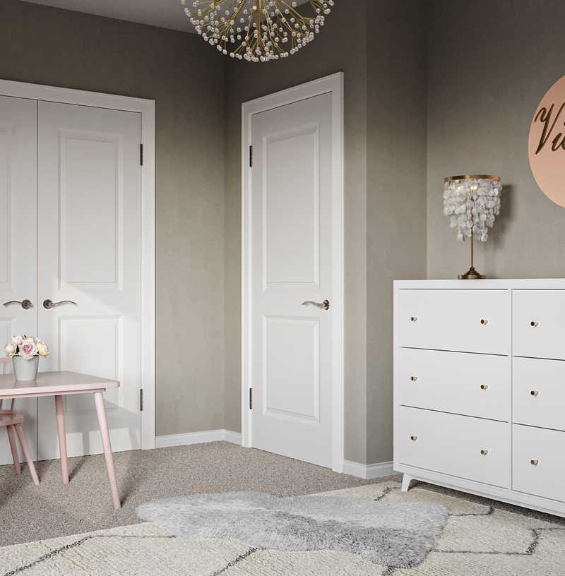 Modern, Glam, Traditional, Preppy Bedroom Design by Havenly Interior Designer Elle