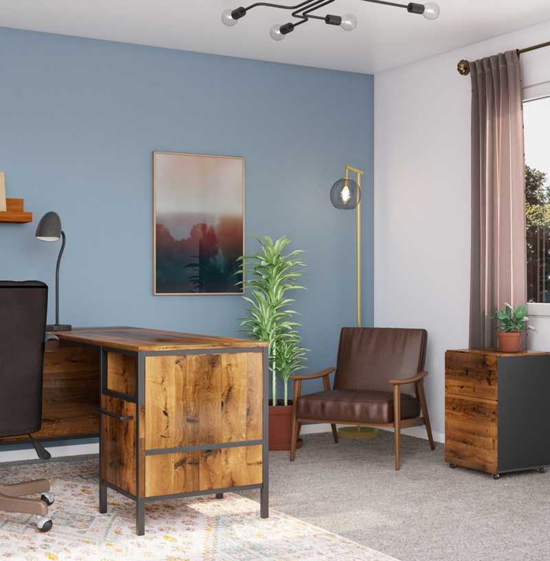 Modern, Midcentury Modern Office Design by Havenly Interior Designer Julia