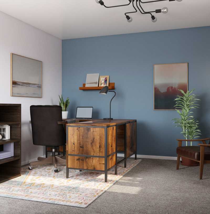 Modern, Midcentury Modern Office Design by Havenly Interior Designer Julia