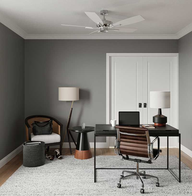 Midcentury Modern Office Design by Havenly Interior Designer Shaun