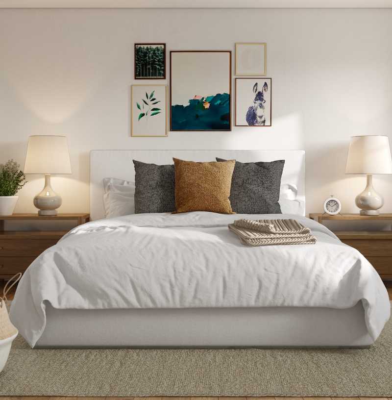 Contemporary, Modern, Midcentury Modern Bedroom Design by Havenly Interior Designer Sarah