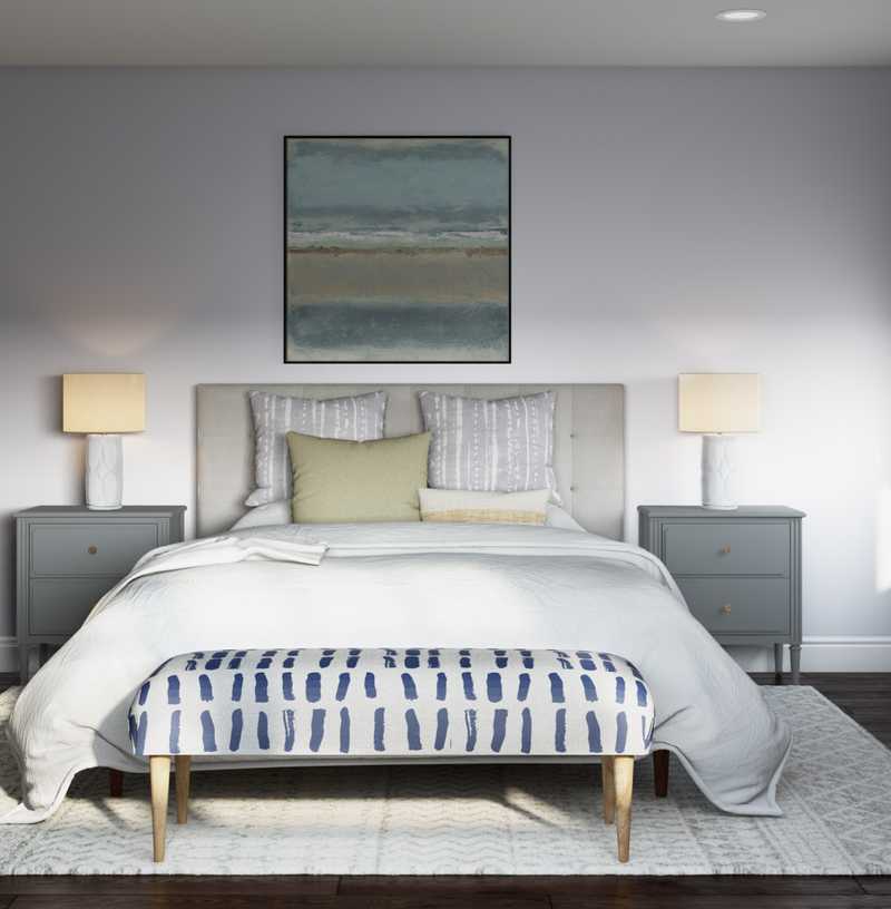 Coastal, Midcentury Modern Bedroom Design by Havenly Interior Designer Julia