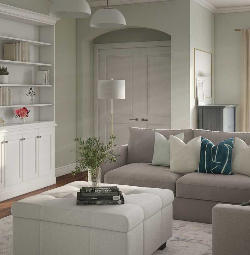 Classic, Traditional, Classic Contemporary Living Room Design by Havenly Interior Designer Caroline