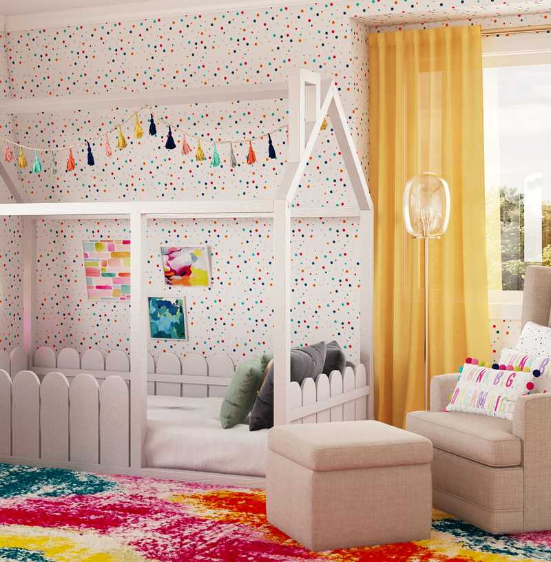 Bohemian, Transitional, Preppy Bedroom Design by Havenly Interior Designer Ariadna