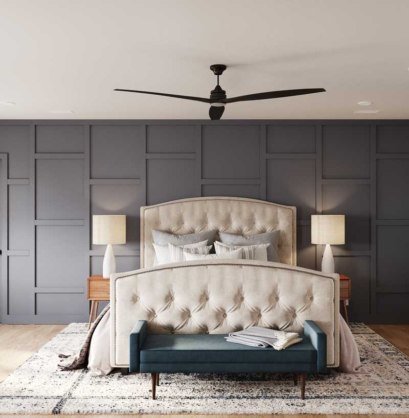 Midcentury Modern, Scandinavian Bedroom Design by Havenly Interior Designer Mariela