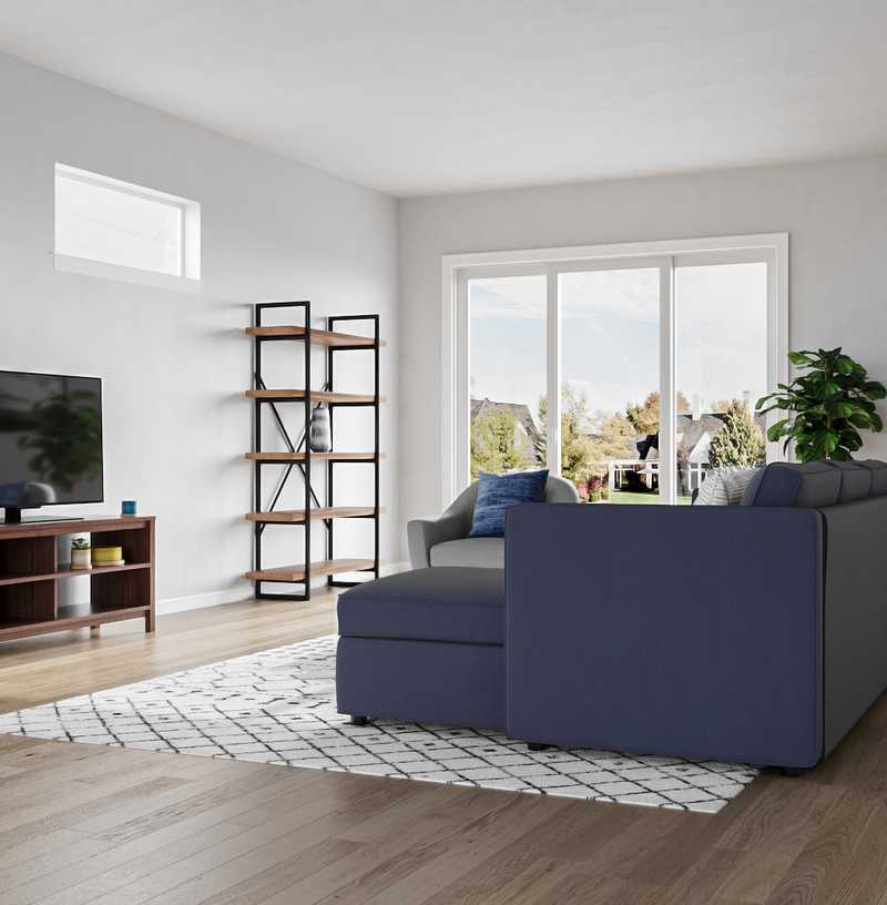 Transitional, Midcentury Modern Living Room Design by Havenly Interior Designer Francesca