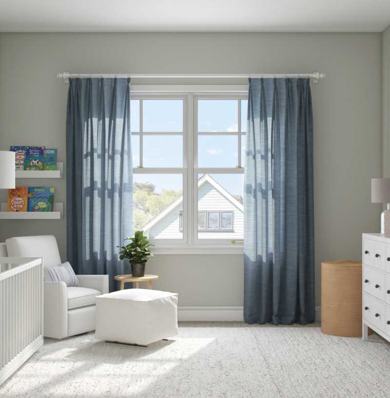 Classic, Coastal, Minimal, Classic Contemporary Nursery Design by Havenly Interior Designer Caroline
